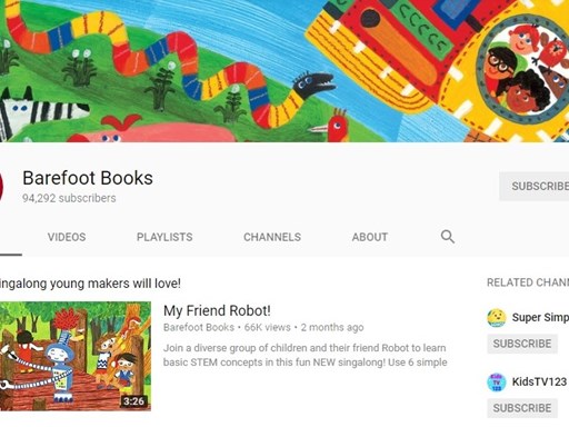 Barefoot Books – kênh YouTube giúp trẻ học tiếng Anh qua những cuốn sách hát